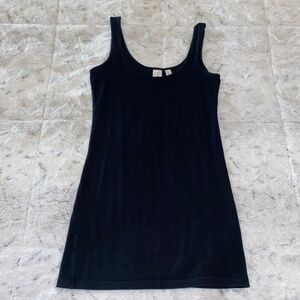 Nordstrom BP Black Tank Top Long CYA Layering Under Shirt Crew Neck Cotton M